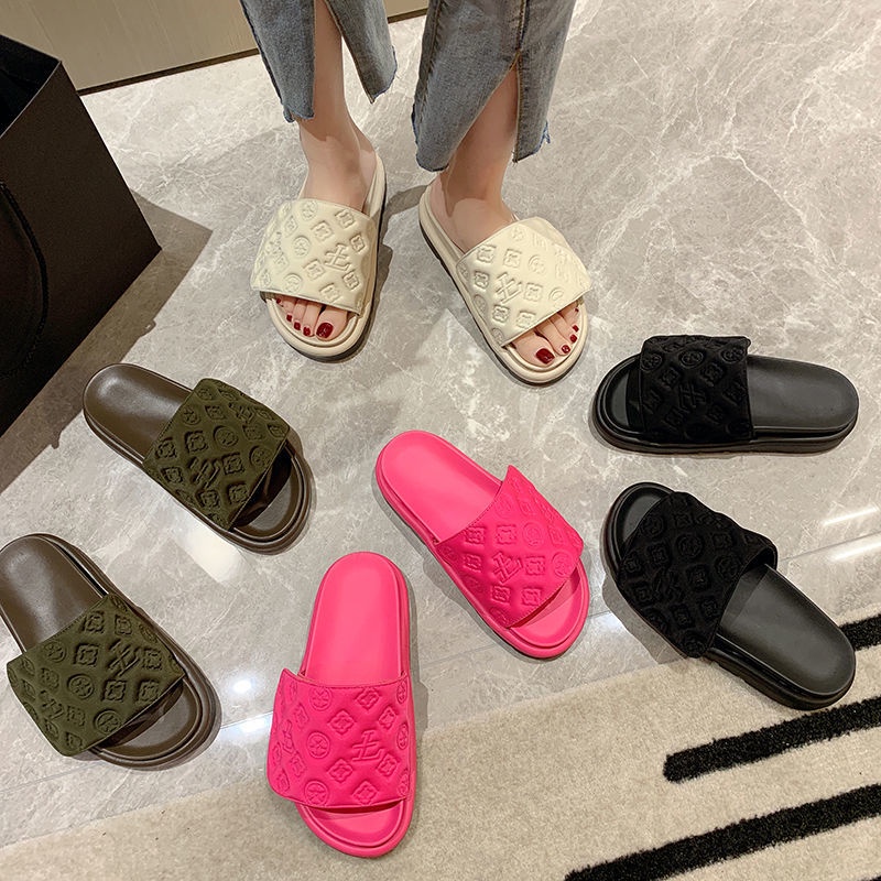 Oeggeo shop Dép Đế Bằng Thiết Kế Đơn Giản Thời Trang Cho Nữ