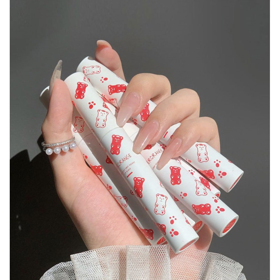 Son kem gấu HERORANGE mịn mướt lâu trôi dễ thương Light Silky Soft Velvet Lip Gloss HERO06 | BigBuy360 - bigbuy360.vn