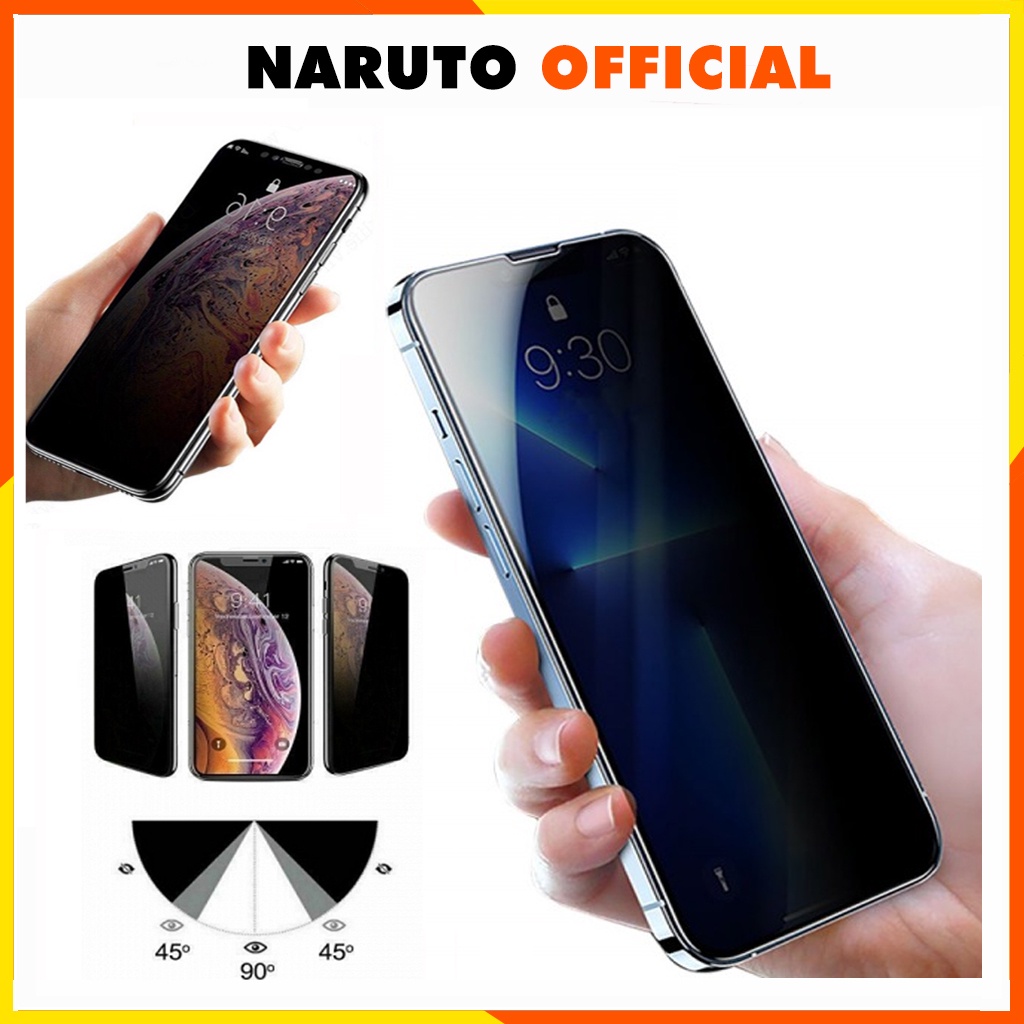 Kính cường lực chống nhìn trộm iphone 15 15+ 14 pro max 6 7 8 Plus X Xs Xsmax 11 xr 12 13 Promax full màn Kính-