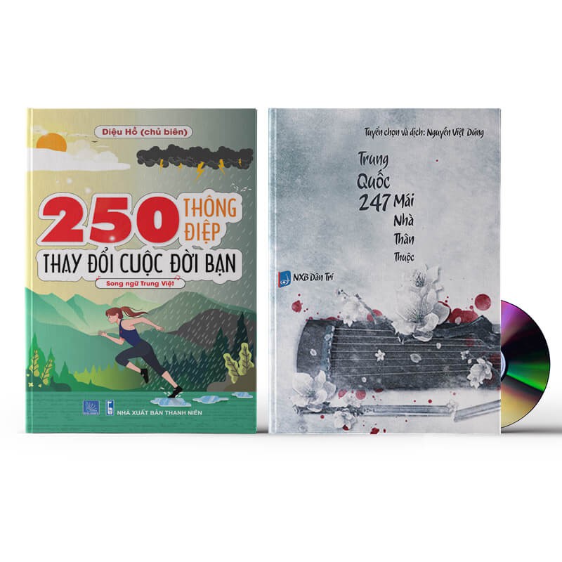 Sách - Combo: 250 Thông Điệp Thay Đổi Cuộc Đời Bạn (Song Ngữ Trung Việt) + Trung Quốc 247 – Mái Nhà Thân Thuộc + DVD quà