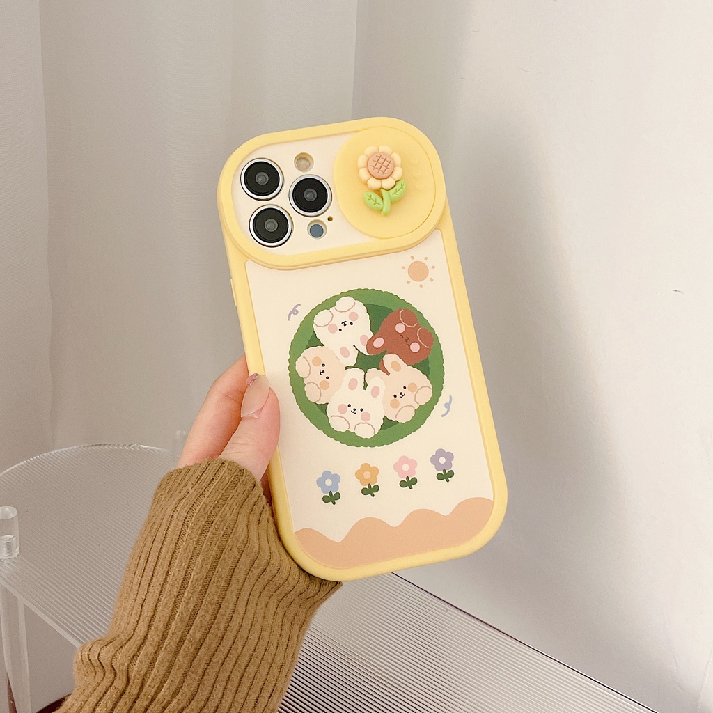 Ốp Điện Thoại Mềm Họa Tiết Thỏ Đáng Yêu Cho Iphone 12 pro max 11 pro max xs max xr x 13proamx plus