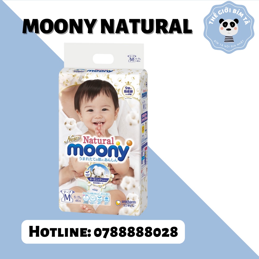 (MOONY TỔNG HỢP)Bỉm Tã Dán/Quần Moony Nội Địa Nhật Đủ Size NB111/S102/M78/M70/L54/XL46