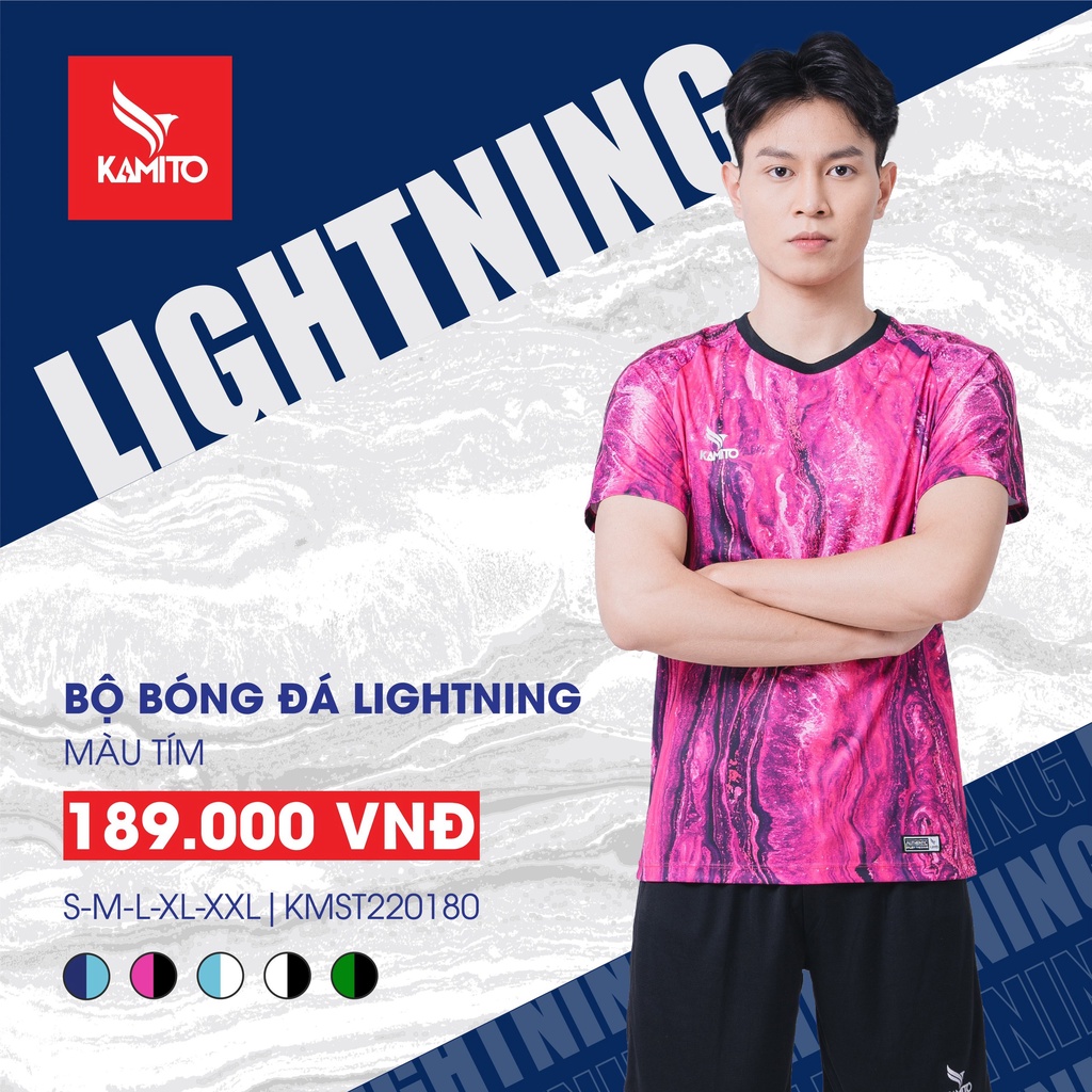 BỘ THỂ THAO KAMITO 2022 LIGHNING KMST220- GỒM 5 MÀU SẮC NỔI BẬT