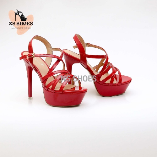 Giày cao gót Hoa Hậu da bóng sang trọng tôn dáng 13cm - NS2121