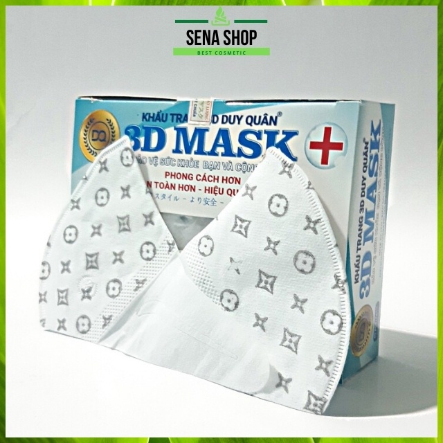 [Sale 3 Ngày] Khẩu Trang 3D Mask LV Họa Tiết Duy Quân, Cường Thịnh Công Nghệ Nhật Siêu Đẹp, Ôm Mặt, Co Giãn