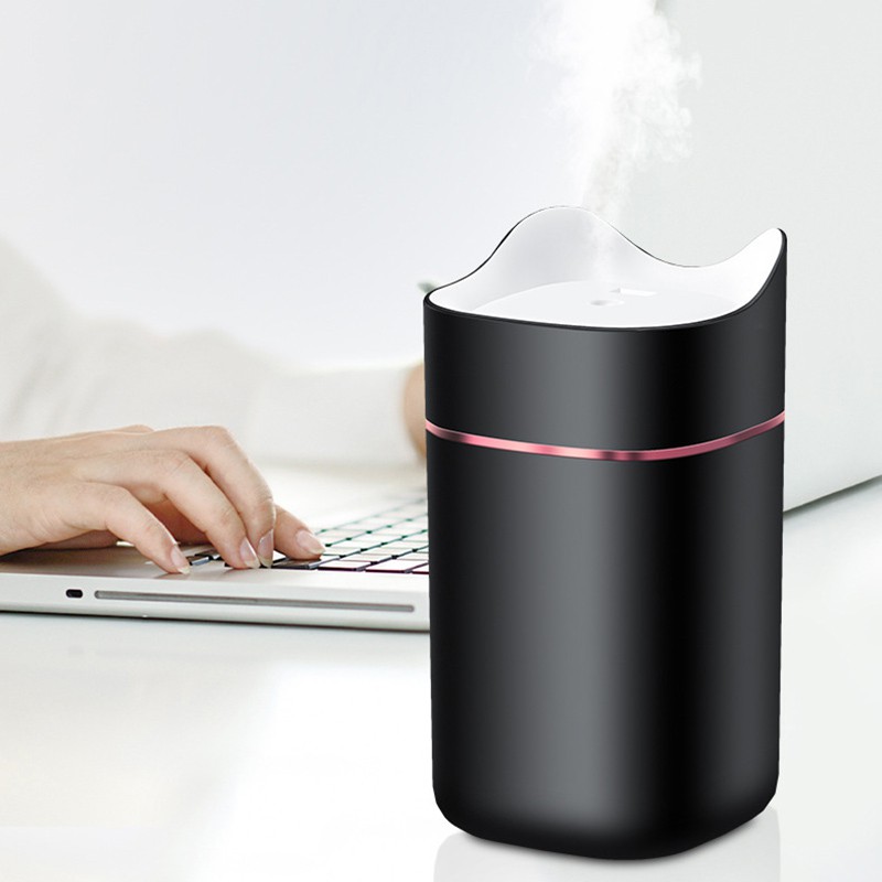 Fnelse Máy Khuếch Tán Tinh Dầu Làm Ẩm Không Khí Mini USB Hình Mèo 1.4L Tích Hợp Đèn LED Màu Sắc