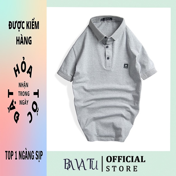 Áo polo nam có cổ, áo phông nam công sở, áo thun nam cotton co giãn mát lịch lãm, sang trọng, trẻ trung BAVATU.