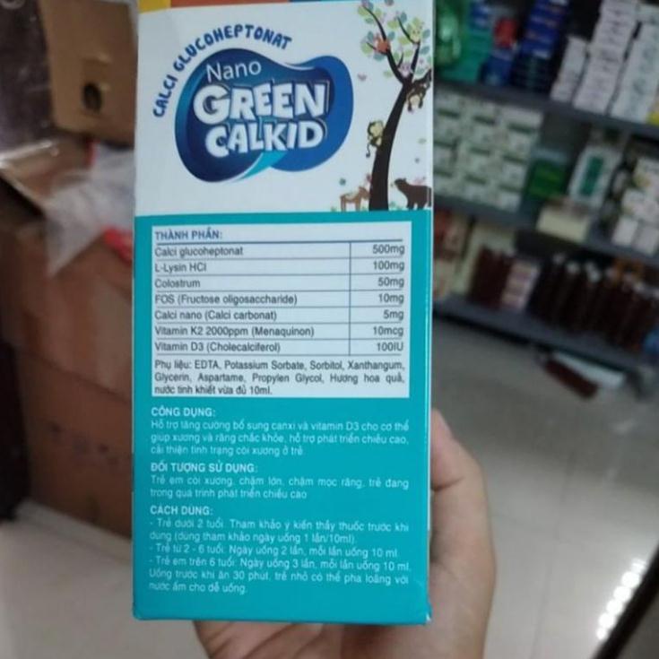 ⭐ Nano Green calkid - GREEN CALKID hộp 20 ống uống bổ sung canxi phát triển chiều cao