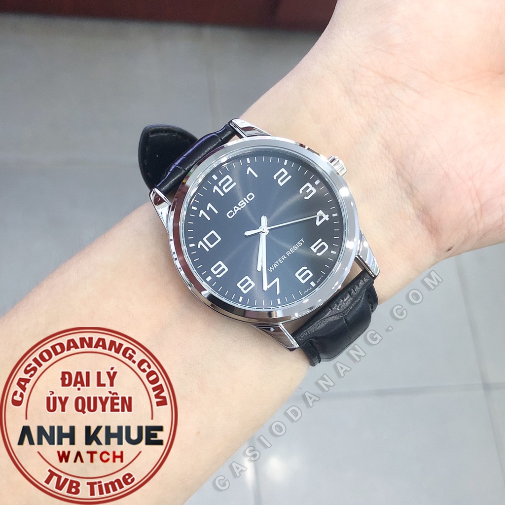 Đồng hồ nam dây da Casio chính hãng MTP-V001L-1BUDF
