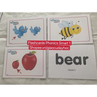 Flashcards Tiếng Anh Smart Phonics 1 -ép plastics  bền đẹp