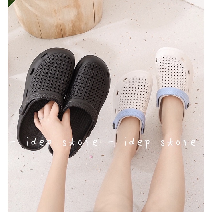 Dép crocs unisex siêu nhẹ SL017 - Dép sục lỗ bít mũi nam nữ đi mưa siêu bền | BigBuy360 - bigbuy360.vn