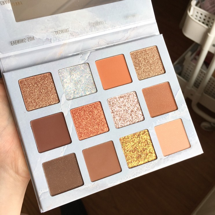 Bảng Phấn Mắt 12 Ô Nhũ Trendy CoCo Marble Vỏ Vân Đá | BigBuy360 - bigbuy360.vn