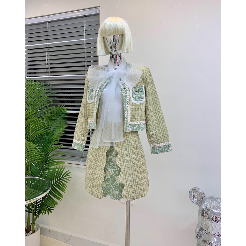 Set dạ viền ren siêu hot nhà Ashyley