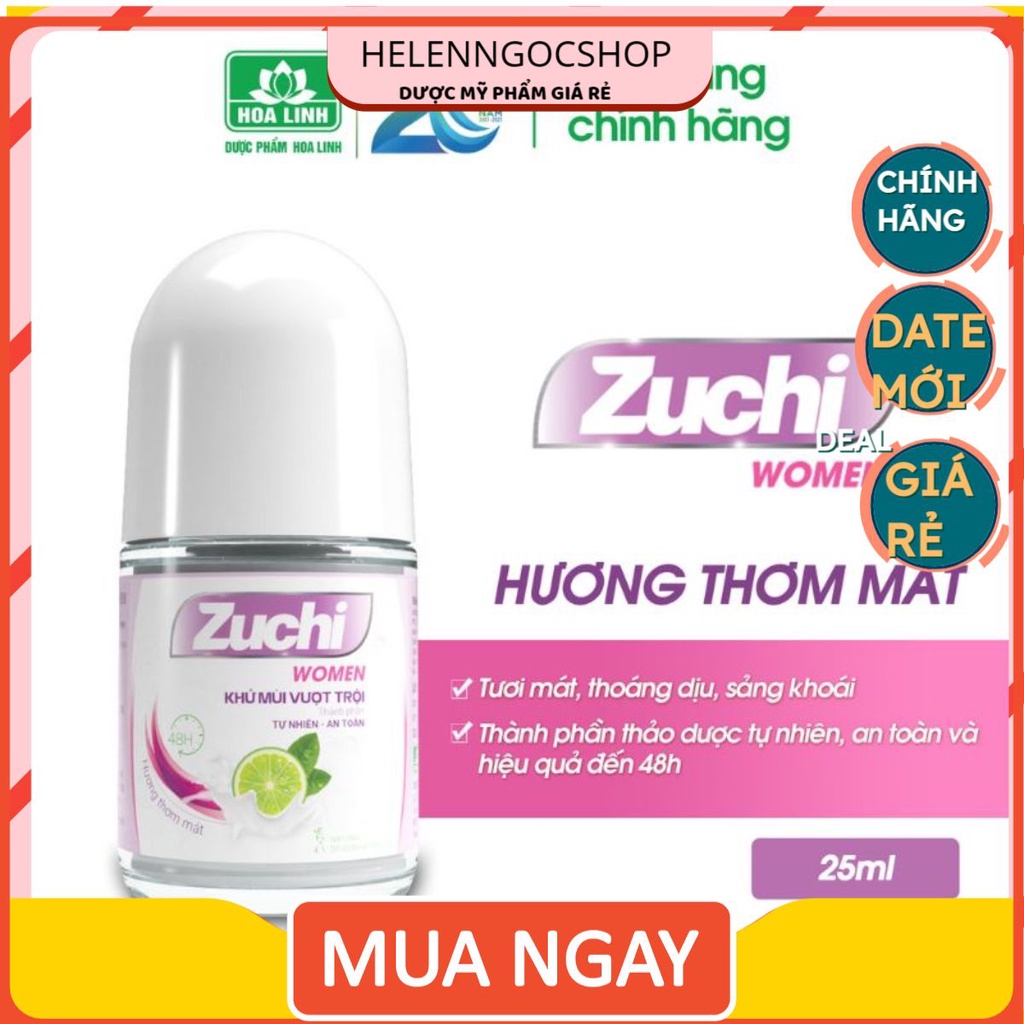 Lăn khử mùi Zuchi (Women) – Hương thơm mát