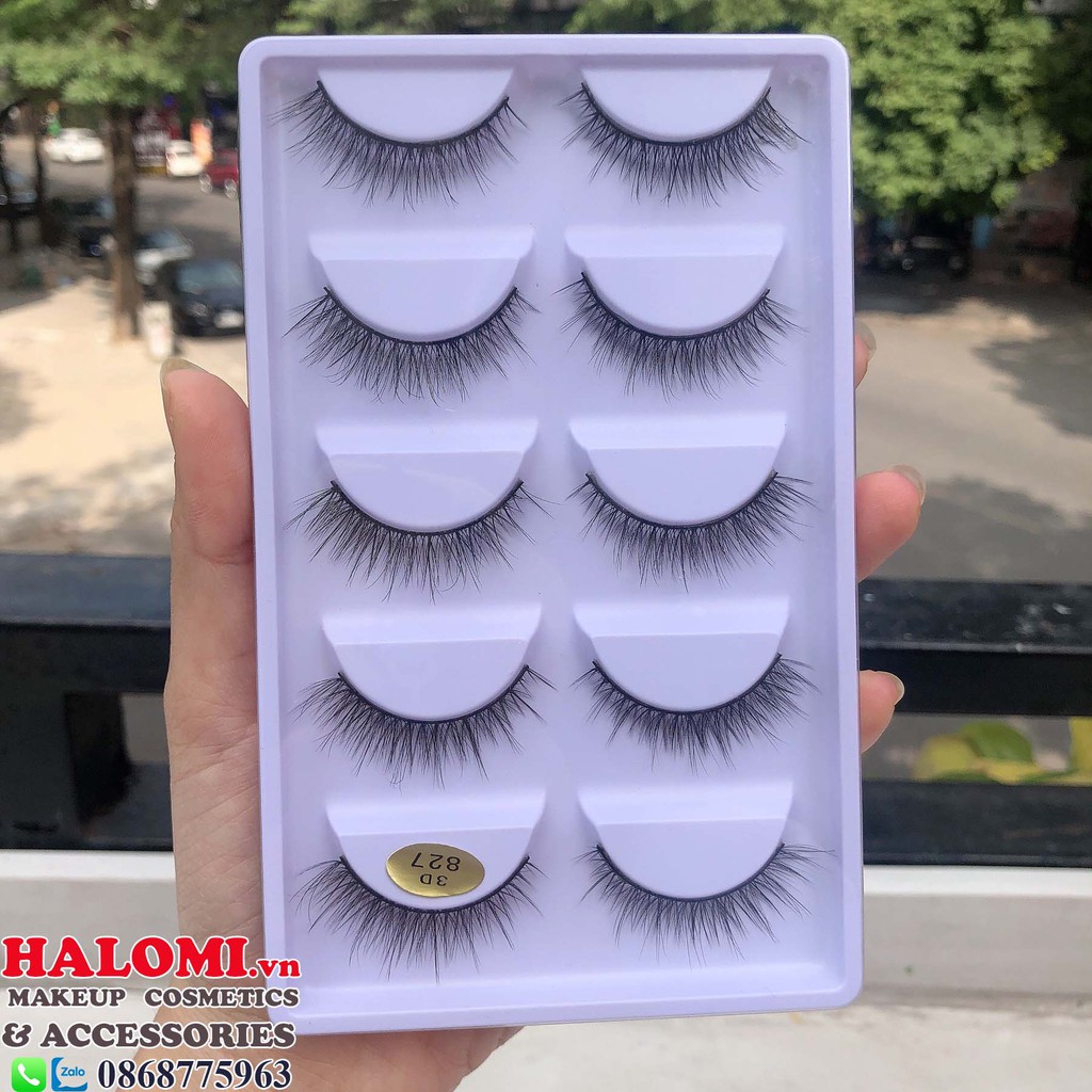  Mi giả tự nhiên 3D 5 cặp cao cấp chính hãng HALOMI siêu đẹp chuyên cho makeup