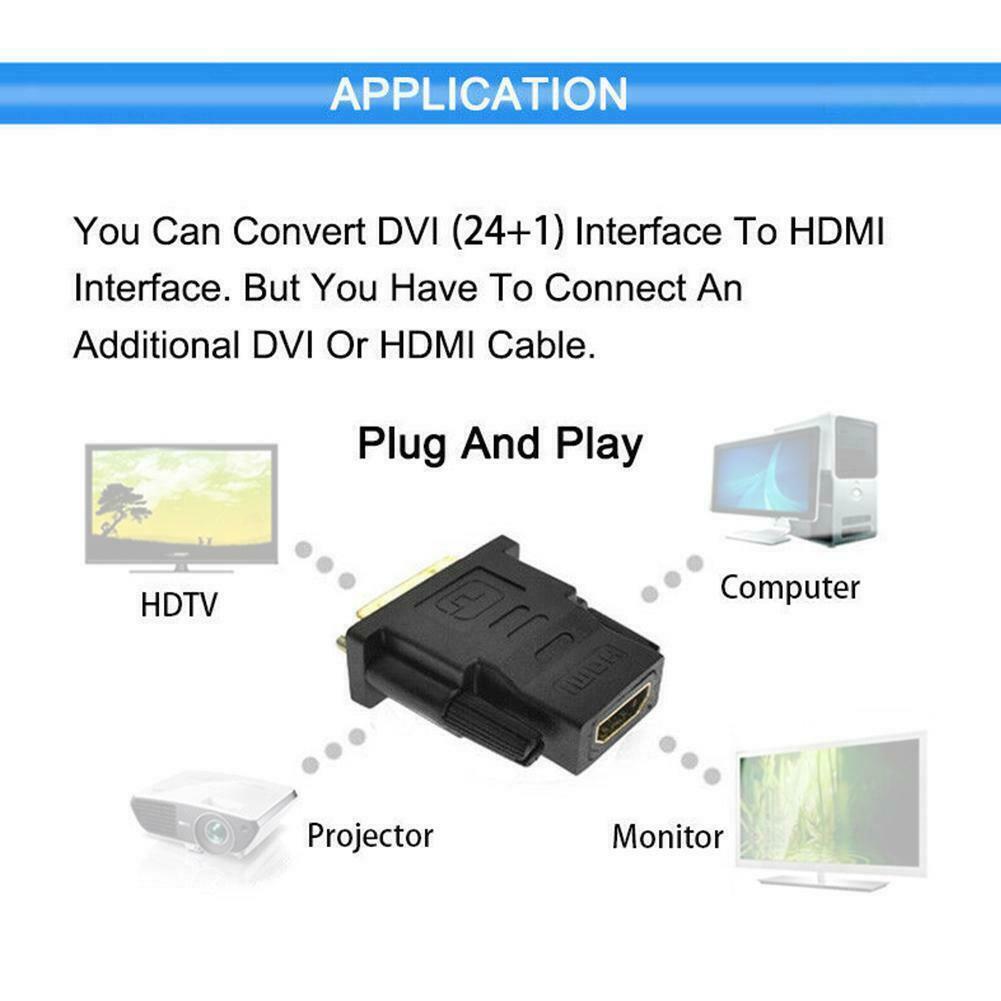 Đầu Chuyển Đổi Dvi Đầu Đực Sang Hdmi Cái 24 + 1 Sang Hdmi Cái Hd