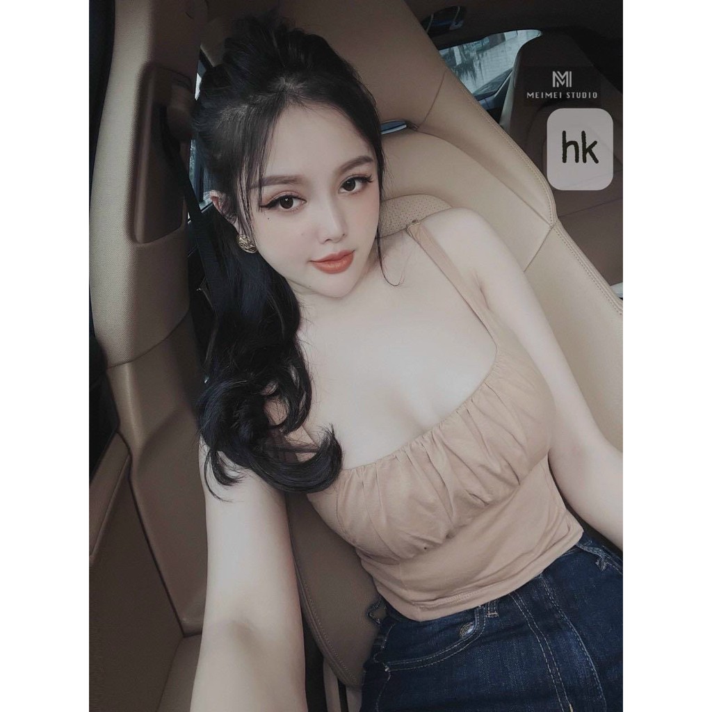 Áo Croptop 2 Dây Nhún ngực A5217