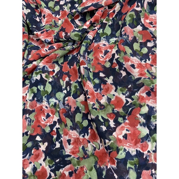 Vải voan chiffon hoa nhỏ may đầm áo dài áo kiểu nữ