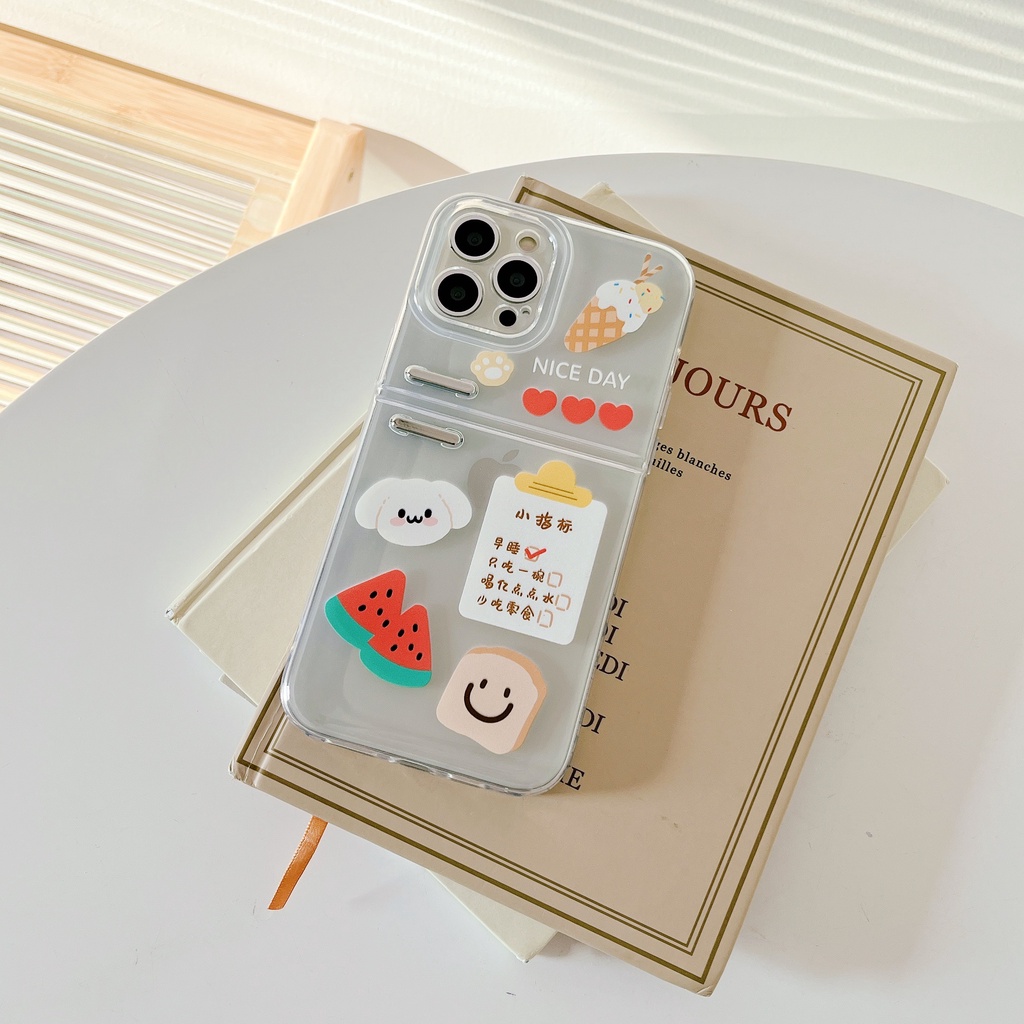 Ốp Điện Thoại Silicon Tpu Mềm Trong Suốt In Hình Nhãn Hoạt Hình Dưa Hấu 3D Chống Rơi Cho iphone 13 12 11 Pro XS Max XR