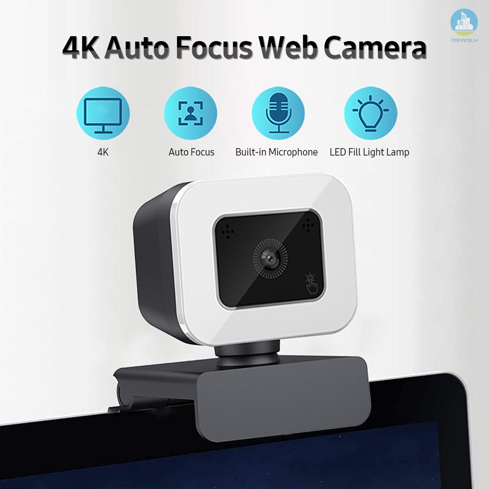 Mới Webcam Usb 4k Không Cần Trình Điều Khiển Có Đèn Led Giảm Tiếng Ồn Kèm Micro Tiện Dụng | BigBuy360 - bigbuy360.vn