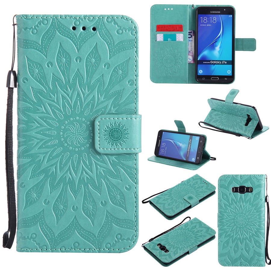 Bao da điện thoại hình hoa hướng dương cho Samsung J7/J7（2016）/J7 Prime | BigBuy360 - bigbuy360.vn