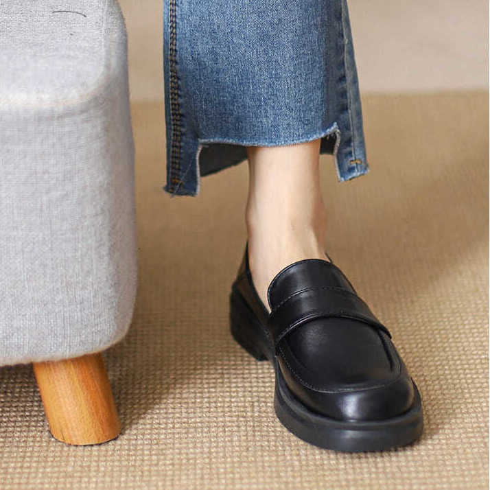 Giày Lười Nữ Da Thật Phong Cách Anh Quốc 2021 | BigBuy360 - bigbuy360.vn