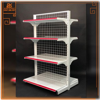 Kệ Siêu Thị Đôi (2 Mặt) Dài 90 Rộng 70 Cao 150 X 4 Tầng