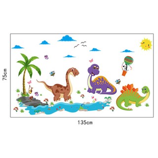 Decal Dán Tường Đảo Khủng Long