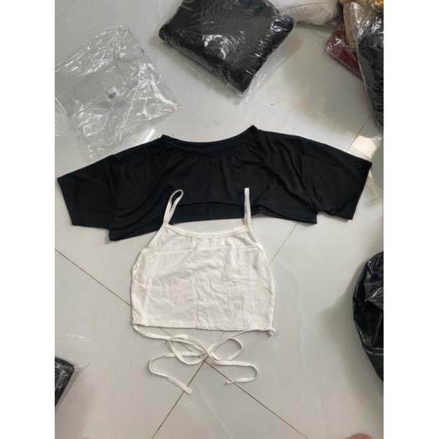 Áo 2 Dây Kiểu Cột Eo Sexy Phối Kèm Áo Croptop Ngắn Cá Tính DRACR51 Mys Aloha Kill System | BigBuy360 - bigbuy360.vn