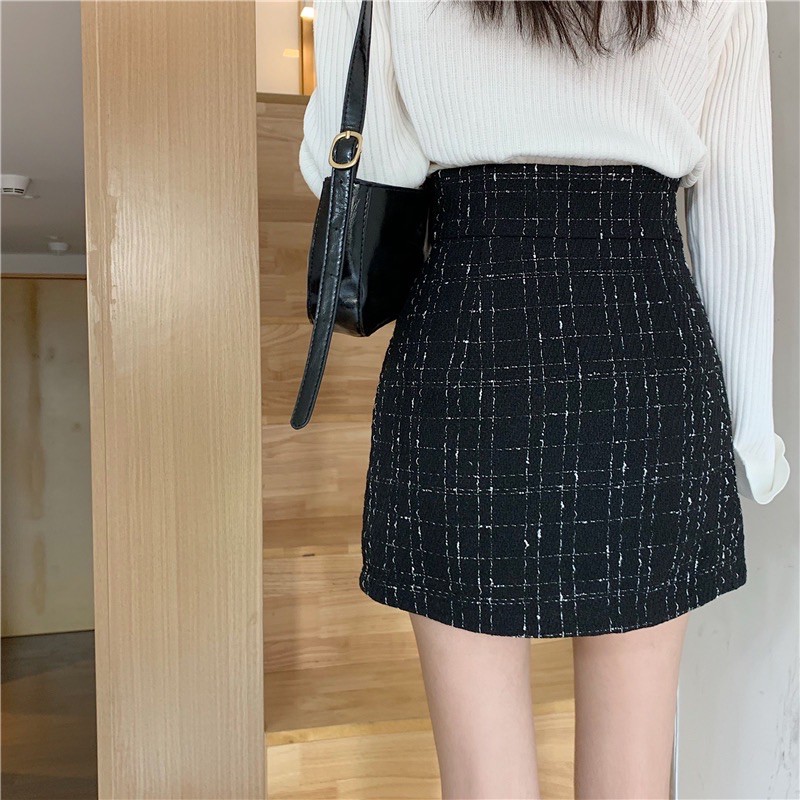 Korean fashion irregular high waist small incense skirt | BigBuy360 - bigbuy360.vn