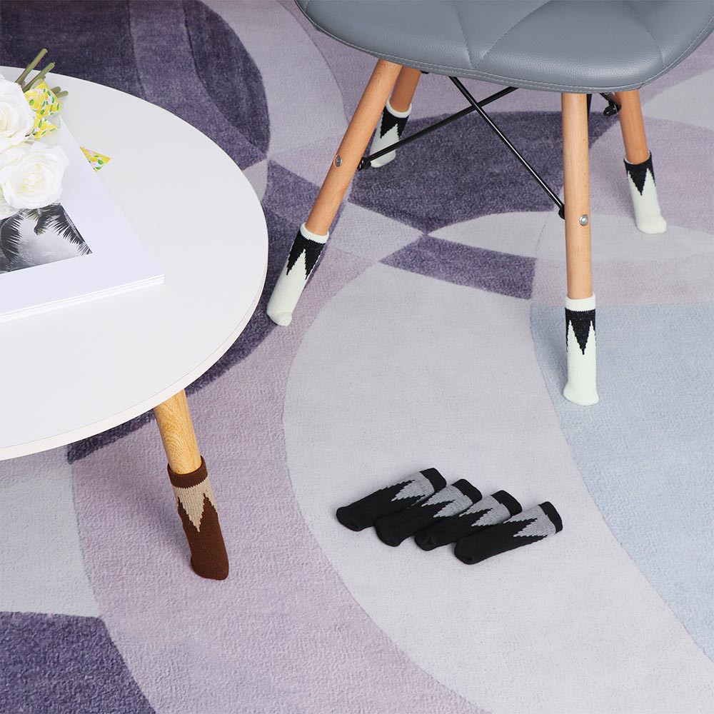 Set 4 Vỏ Bọc Chân Ghế Bằng Polyester Nhiều Màu Dễ Thương Thông Dụng Trang Trí Nhà Cửa