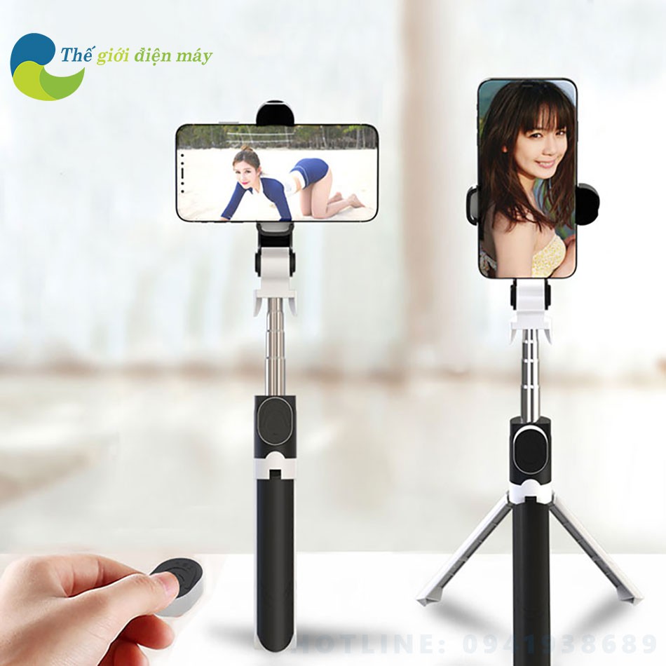 Gậy selfie bluetooth 3 chân tripod XT09 3 trong 1 cho điện thoại