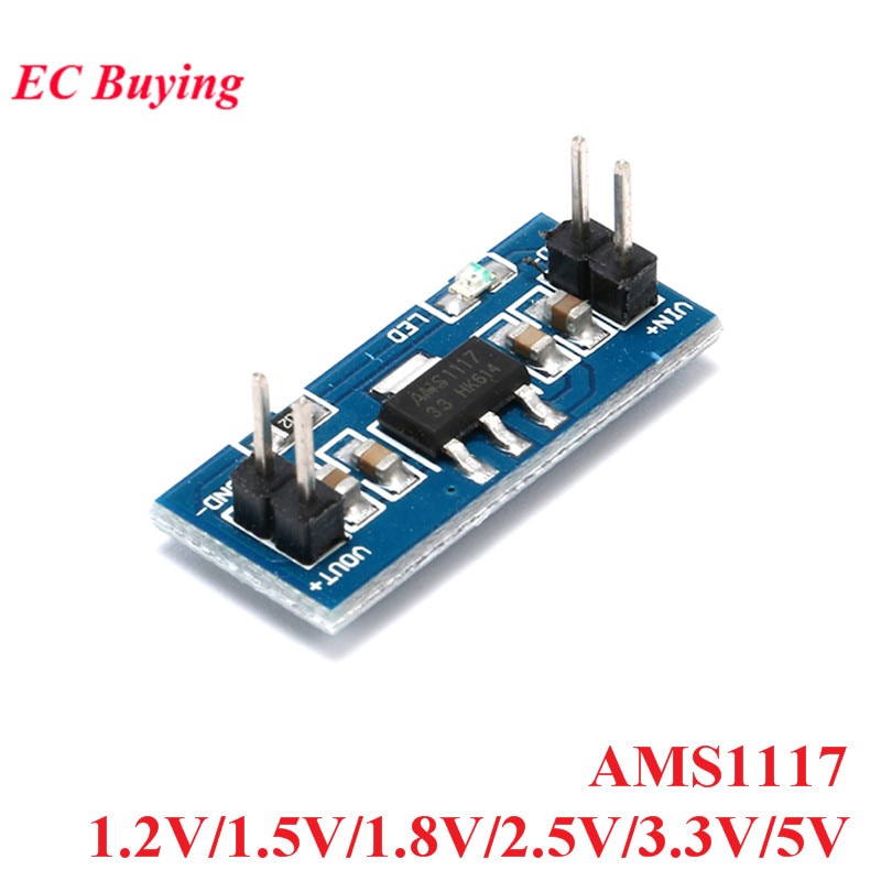 Mô Đun Giảm Áp Ams1117 Dc-Dc Cho Arduino Raspberry Pi Dc 1.2v 1.5v 1.8v 2.5v 3.3v 5v 800ma