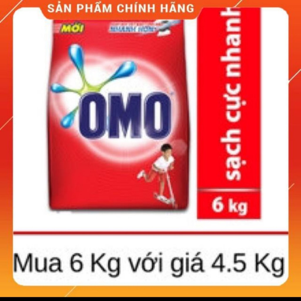 Bột Giặt Omo 6kg với giá 4,5kg sạch CỰC NHANH, CỰC MẠNH