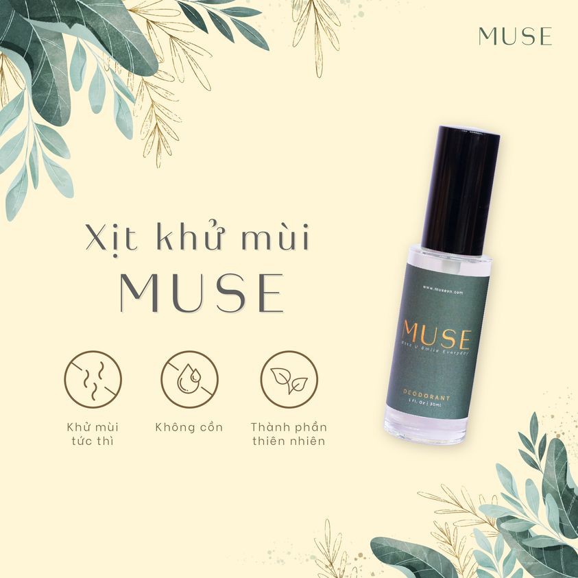 [Chính hãng] Xịt khử mùi hôi nách, hôi chân Muse [ 30ml ] | BigBuy360 - bigbuy360.vn