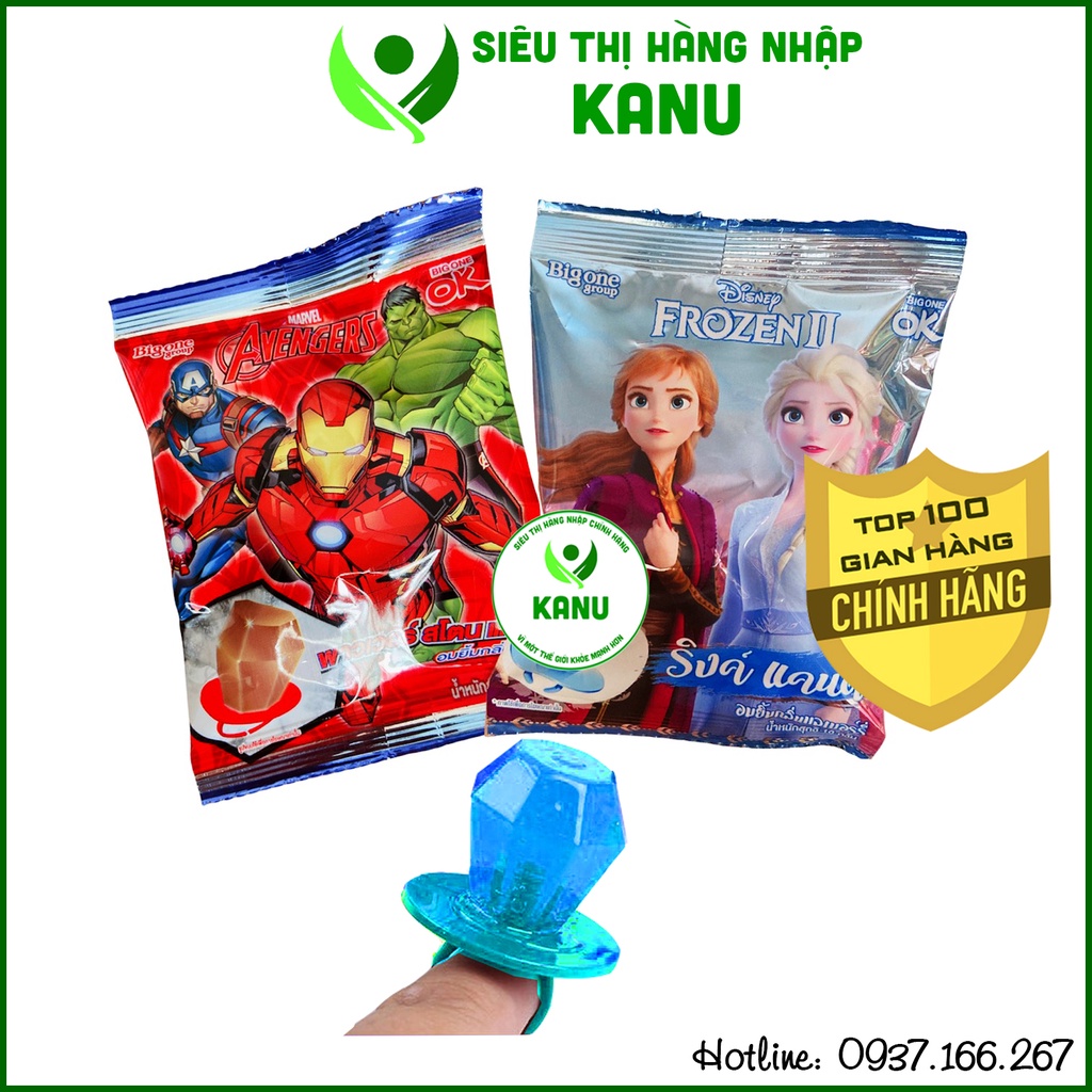 Kẹo nhẫn kim cương công chúa Elsa &amp; siêu anh hùng Avengers Thái Lan cho bé gái &amp; bé trai