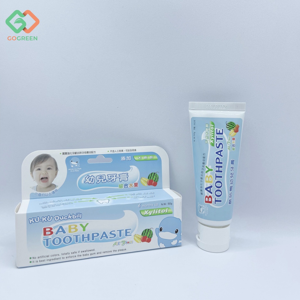 [CHÍNH HÃNG] KEM ĐÁNH RĂNG CHO BÉ KU.KU DUCKBILL 50G