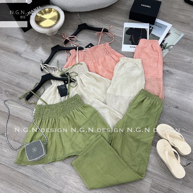 Set áo 2 dây quần xuông ngn