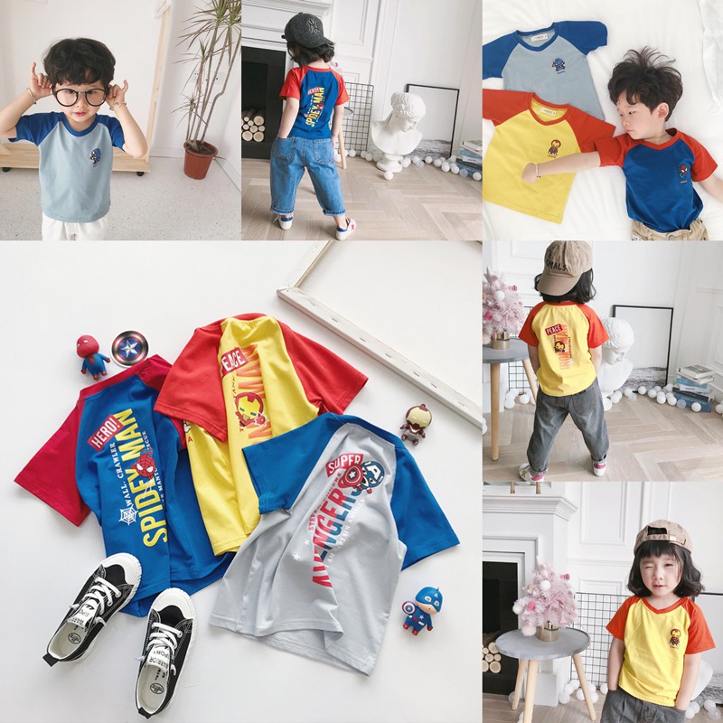 Áo Thun Ngắn Tay In Hình Phong Cách Hàn Quốc Cho Bé