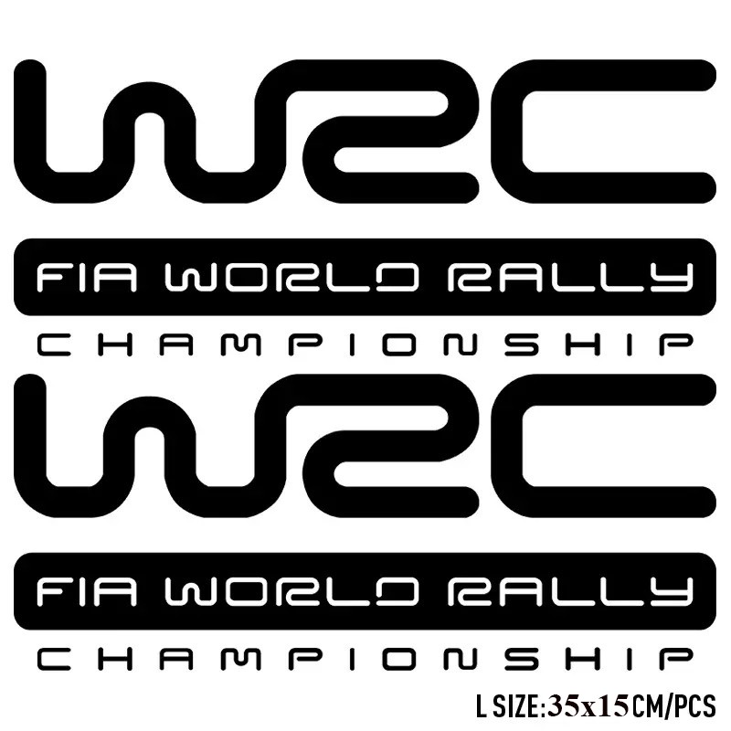 Bộ 2 Tem dán cửa xe ô tô WRC