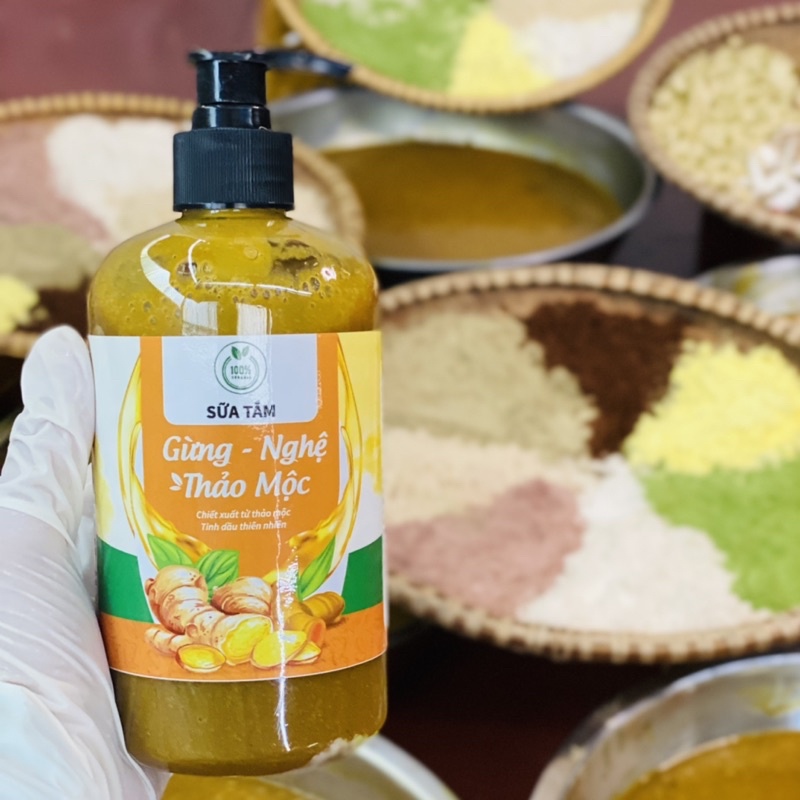 Sữa Tắm Gừng Nghệ Thảo Mộc ( Handmade) 500ml