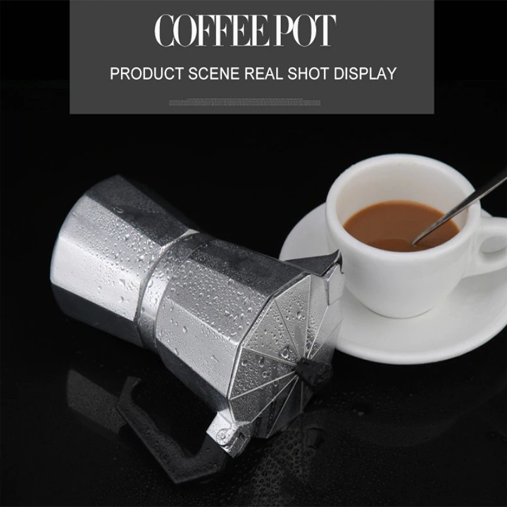 Ấm pha cà phê Moka Express 6TZ , bình pha cà phê kiểu Ý