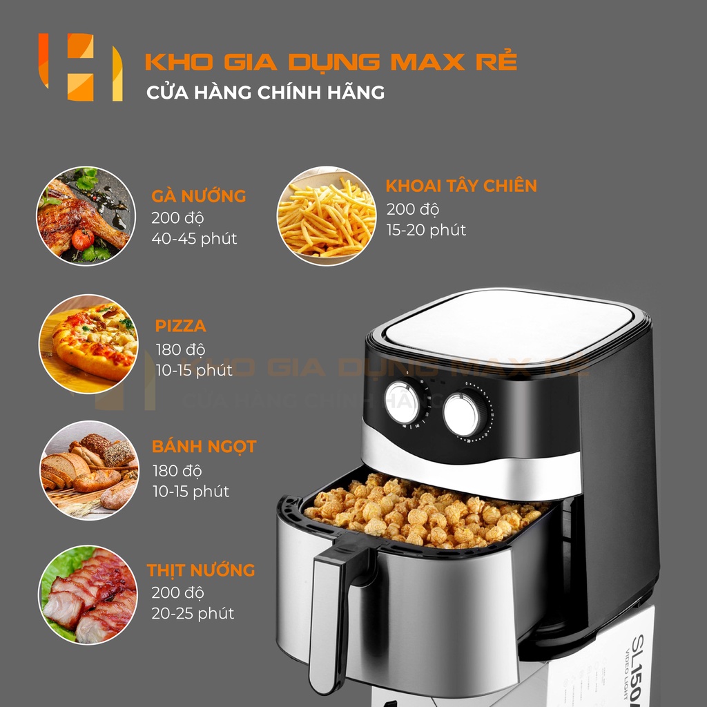 Nồi Chiên Không Dầu Nhật Bản Dung Tích 10.5 Lít Bảo hành 12 Tháng