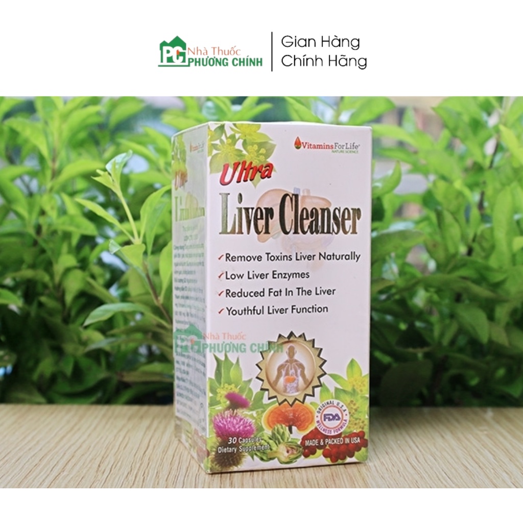 Viên Uống Bổ Gan Ultra Liver Cleanser Vitamins For Life Giúp Giải Độc Gan, Hạ Men Gan, Gan Nhiễm Mỡ (Hộp 30 Viên)
