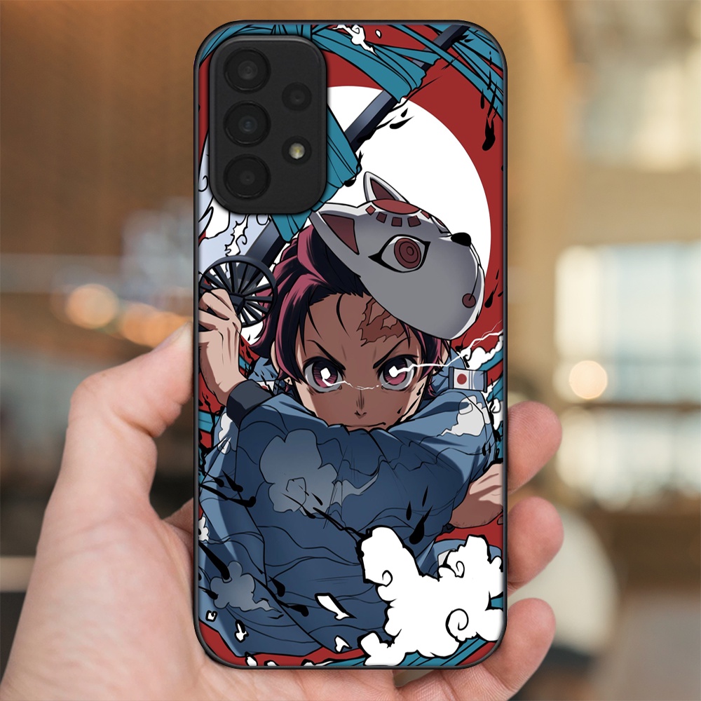 Ốp lưng Samsung A23 viền đen in hình Tanjiro Kimetsu No Yaiba