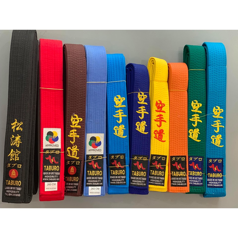 ĐAI MÀU KARATE CÁC LOẠI