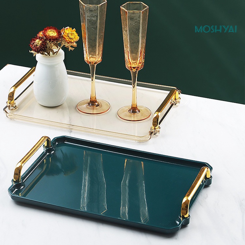 Khay Phục Vụ Thức Ăn Vặt Biến Hình Có Tay Cầm Bằng Nhựa Chống Trượt Đa Năng