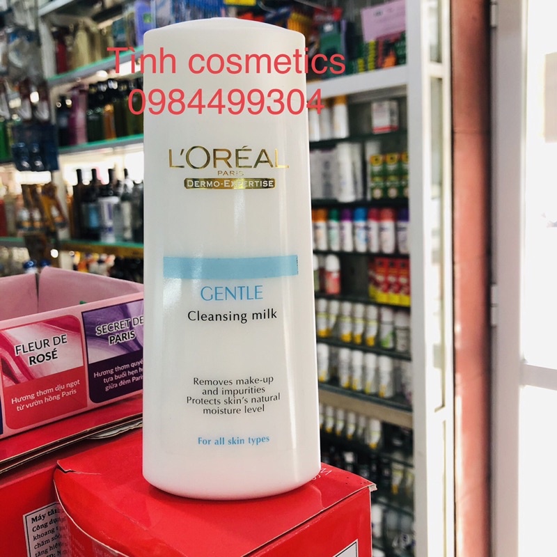 Sữa tẩy trang loreal pháp 200ml, làm sạch da, dưỡng ẩm mềm mịn, không khô da,sạch lớp trang điểm