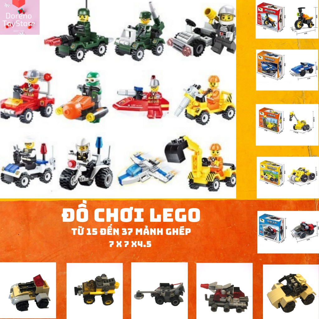 Đồ chơi lego xe tăng máy bay , lego lắp ghép thông minh Doreno store nhựa abs cho bé từ 3 đến 8 tuổi.