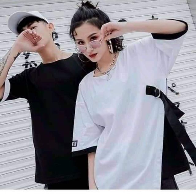 Áo Phông tay lỡ. Đôi nam nữ
